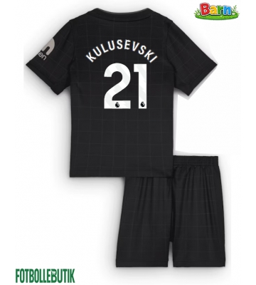 Tottenham Hotspur Dejan Kulusevski #21 Bortaställ Barn 2025-26 Kortärmad (+ Korta byxor)